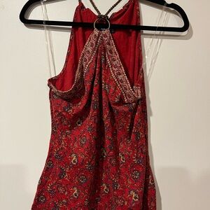 Chaps Red Paisley Tank Top